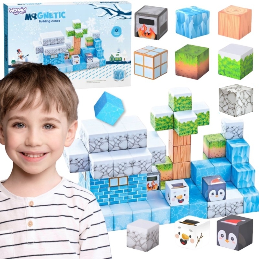 WOOPIE Klocki Magnetyczne Konstrukcyjne Zimowy Świat klocków WOOPIE Klocki Magnetyczne Konstrukcyjne Zimowy Świat klocków