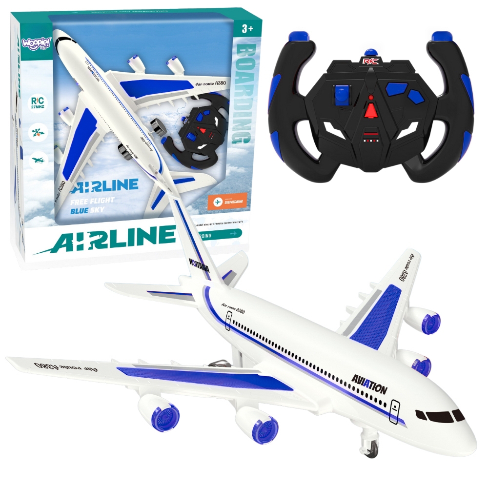 WOOPIE Niebieski Zdalnie Sterowany Samolot Pasażerski Airline WOOPIE Niebieski Zdalnie Sterowany Samolot Pasażerski Airline