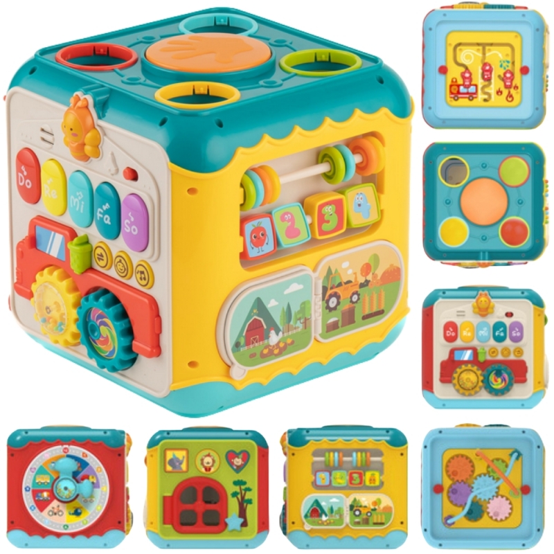 WOOPIE BABY Wielofunkcyjna Kostka Aktywności Montessori 6w1 18m+ WOOPIE BABY Wielofunkcyjna Kostka Aktywności Montessori 6w1 18m+
