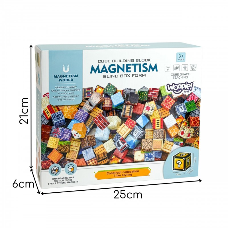 WOOPIE Klocki Magnetyczne Konstrukcyjne Sześciany 3D Zestaw Edukacyjny 63 el. WOOPIE Klocki Magnetyczne Konstrukcyjne Sześciany 3D Zestaw Edukacyjny 63 el.