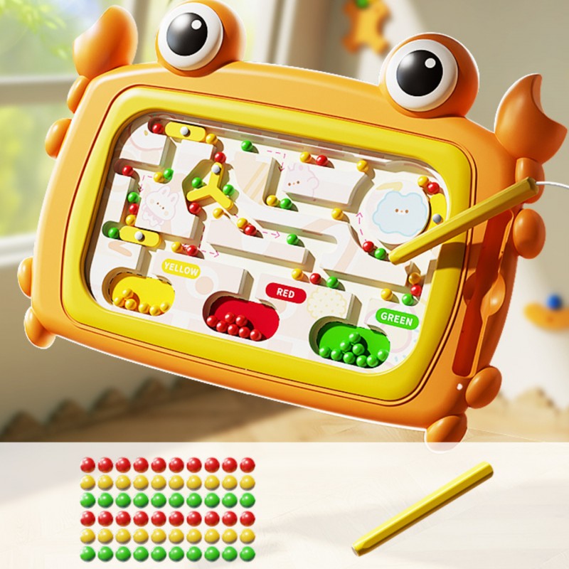 WOOPIE Tablica Magnetyczna Montessori Labirynt Krab Pomarańczowa WOOPIE Tablica Magnetyczna Montessori Labirynt Krab Pomarańczowa