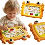 WOOPIE Tablica Magnetyczna Montessori Labirynt Krab Pomarańczowa