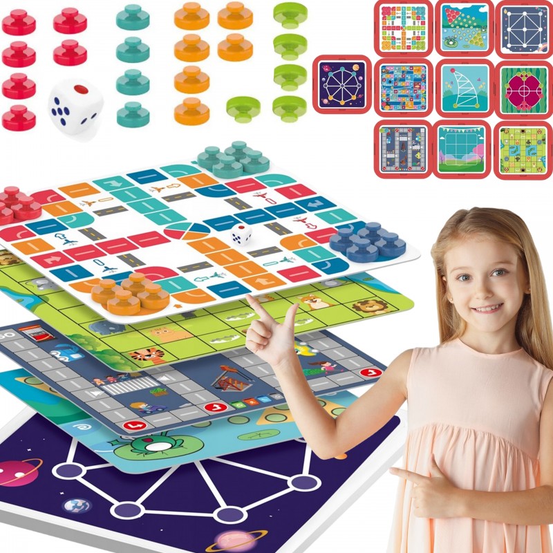 WOOPIE Zestaw Gier Planszowych Logicznych 10w1 WOOPIE Zestaw Gier Planszowych Logicznych 10w1