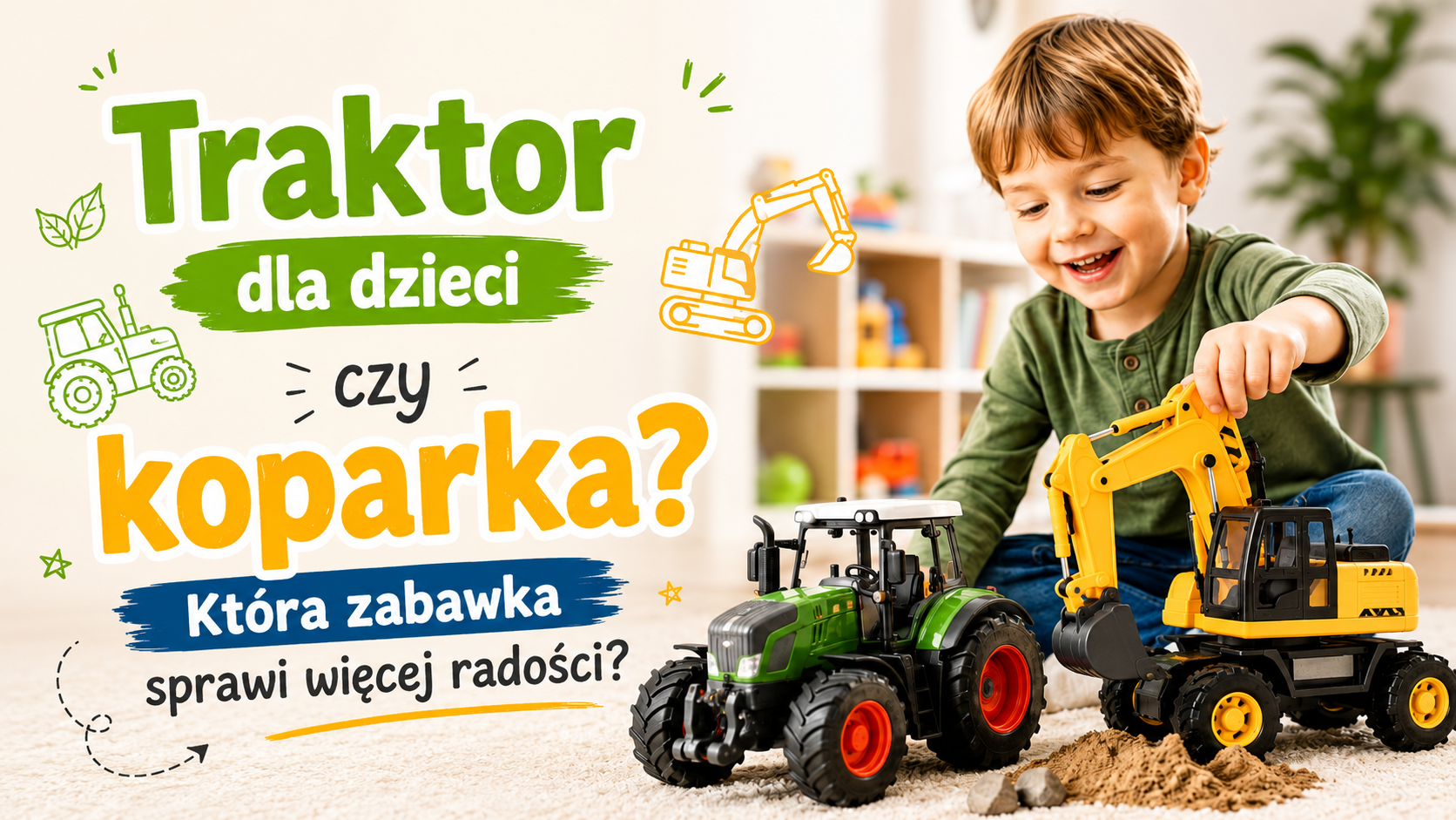 Traktor dla dzieci czy koparka Co sprawi więcej radości