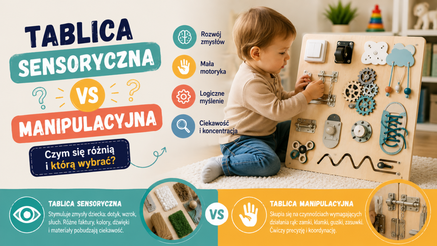 Tablica sensoryczna dla dziecka – czym różni się od manipulacyjnej