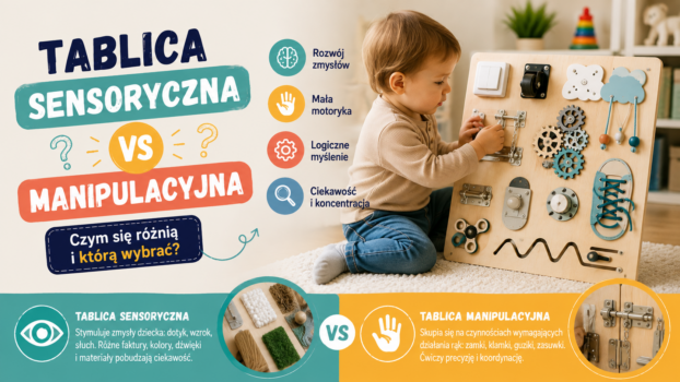 Tablica sensoryczna dla dziecka – czym różni się od manipulacyjnej