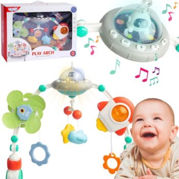 Pałąk z Zawieszkami Kosmos UFO do Łóżeczka, Wózka i Fotelika WOOPIE BABY